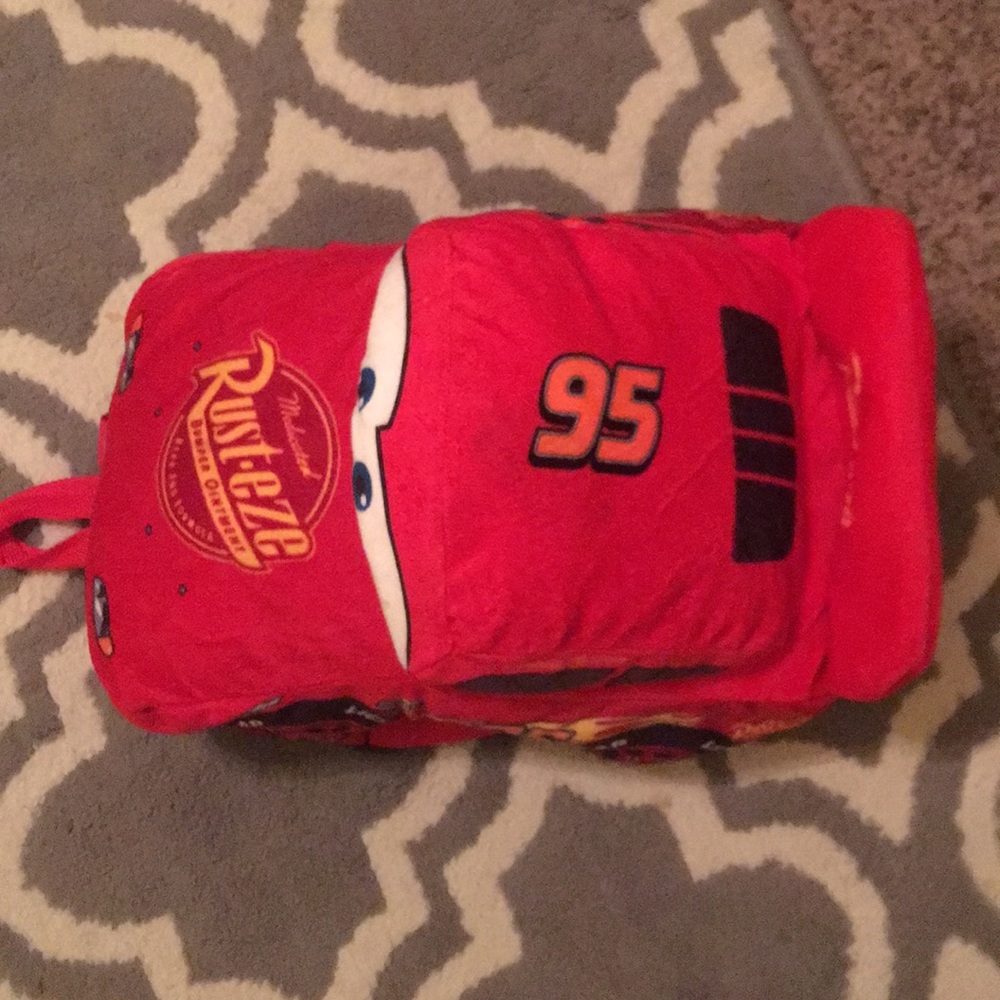 Lightning McQueen backpack/pillow